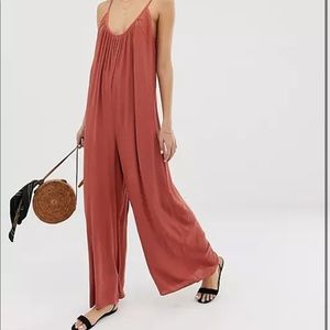 ASOS crinkle jumpsuit SIZE 10 low back